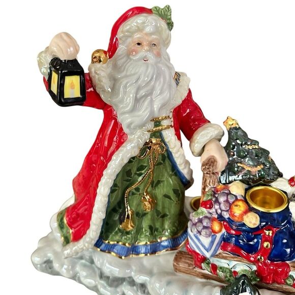 Christopher Radko Hand-painted Glorious Santa Candleholder Centerpiece - Picture 3 of 15